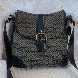 Coach Signature Black Jacquard Crossbody